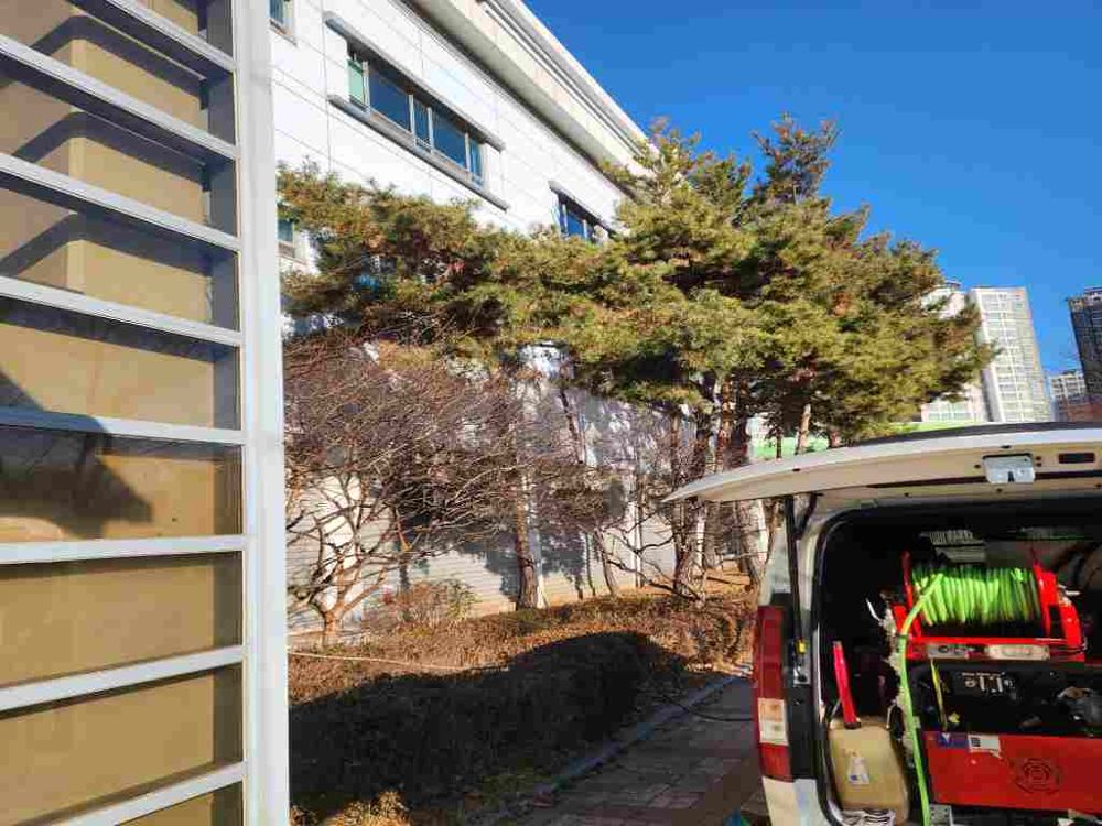 구로구 건물 외부 고압세척 작업